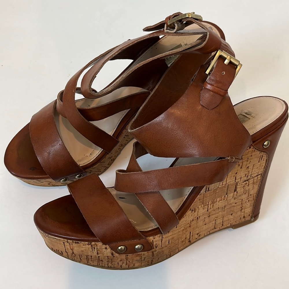 GUESS strappy wedge